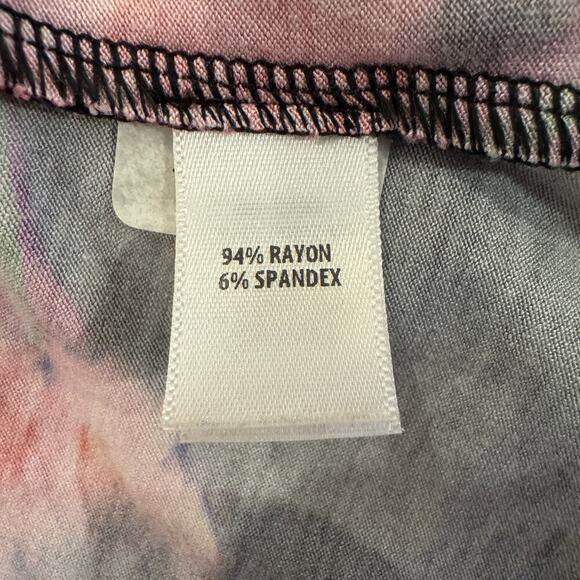 St. John Spring 2015 Abstract Floral Pink, Blue & Black Long Sleeve Top Size L - Picture 8 of 10